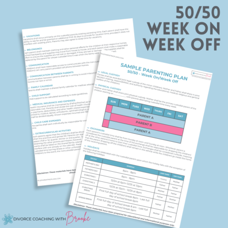 50 50 custody parenting plan