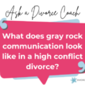 What does gray rock communication look like in high conflict divorce?